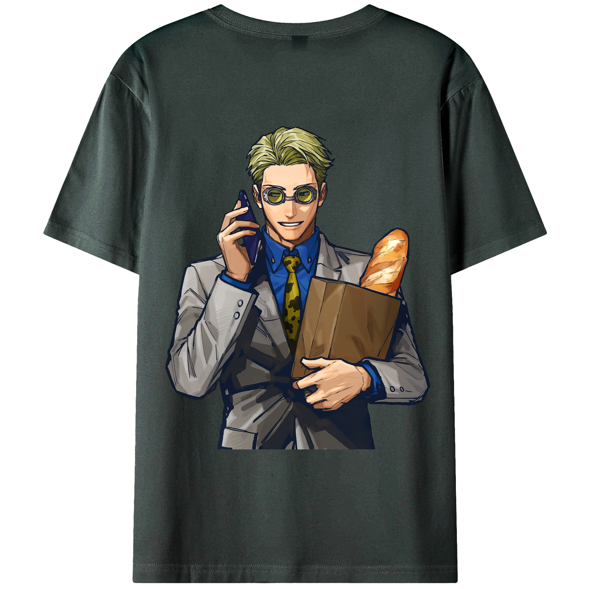（画像用） 呪術廻戦 Jujutsu Kaisen 綿100％ メンズ半袖Tシャツ（バックプリント） 通気性